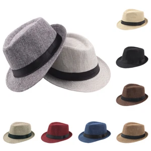 New Women Men Fedora Hat Western Cowboy Cowgirl Hat Cap Jazz Hat · - Picture 1 of 22