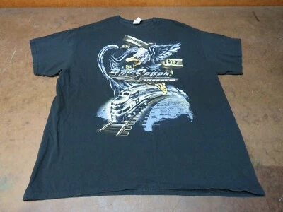 Camiseta masculina vintage turnê Bob Seger North American Train Eagle prata 2017 - Imagem 1 de 4