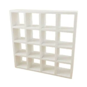 Bambole Casa Bianco 16 Cubo Scaffale Stanza Divisore Moderno Display Mobili - Foto 1 di 8