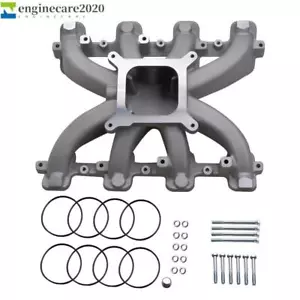 300-132 Single Plane Carb Intake Manifold for GM LS1 LS2 LS6 Cathedral Port - Picture 1 of 8