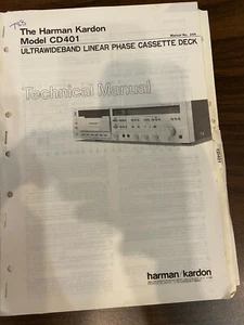 HARMAN KARDON CD401 CD-401 Service Manual *ORIGINAL* BUCH oder PDF-KOSTENLOSER VERSAND - Bild 1 von 1