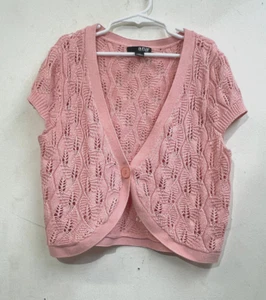 A.N.A New Aproach Pink Size PS One Button Bolero Cardigan - Bild 1 von 3