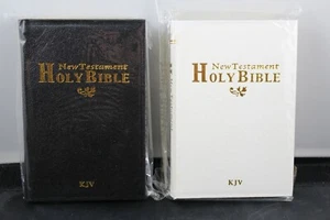 Tasche Mini Heilige Bibel authentisch King James Version 3 x 4,25 Zoll nur WEISS!! - Bild 1 von 3