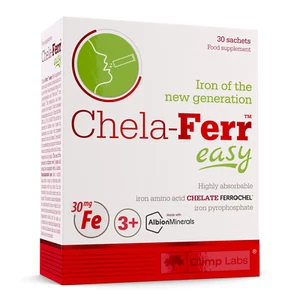 OLIMP CHELA FERR EASY Rasberry Iron complex for iron deficit Vitamin C 30 sachet - Picture 1 of 1