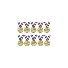 Gold Winner Medal With Ribbon Neck Cord Party Bag Filler Toys For Kids 1 to 96
