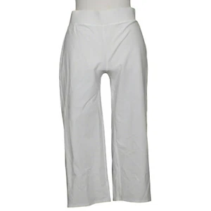 EILEEN FISHER White Stretch Crepe Slim Capri Yoked Pants PS - Picture 1 of 1
