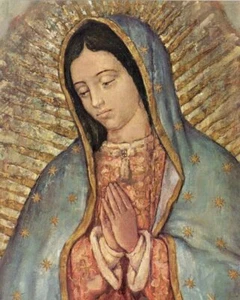 Unsere Liebe Frau von Guadalupe Büste Rahmung Druck katholische Wanddekoration 8 x 10 - Bild 1 von 1