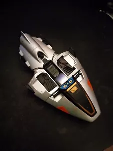 Bandai Power Rangers In Space Silver Ranger Galaxy Glider Cycle Motorcycle Bike - Picture 1 of 4