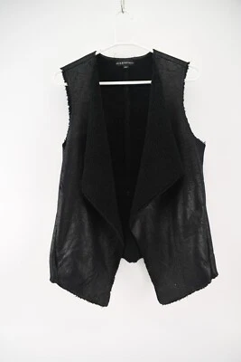 Женский черный жилет из искусственной замши с искусственным мехом Rock & Republic кардиган размер L - Изображение 1 из 4