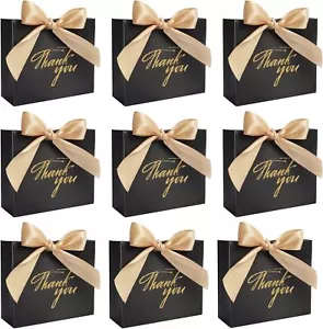 DECHISY 24Pack Small Thank You Gift Bag Party Favor Bags Treat Boxes Black - Picture 1 of 7