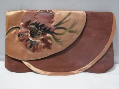 Bolso de Mano HENRI BENDEL Inglaterra Pintado a Mano FRANCISCO Tela Flor Solapa Foto 1 de 4