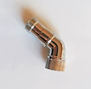 Raccordo Curva con Dado Girevole per Doccia Vasca Rubinetto 1/2 Ottone Cromato - Picture 1 of 7