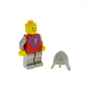 1x LEGO Mini Figurine Knight Legs Arms Red Alt-Hell Grey Helmet 6002 973p47c01 - Picture 1 of 1