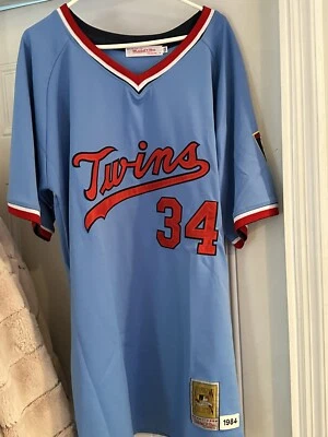 Minnesota Twins Kirby Puckett #34 Mitchell & Ness Blue 1984 Jersey Size 54 - Image 1 of 4
