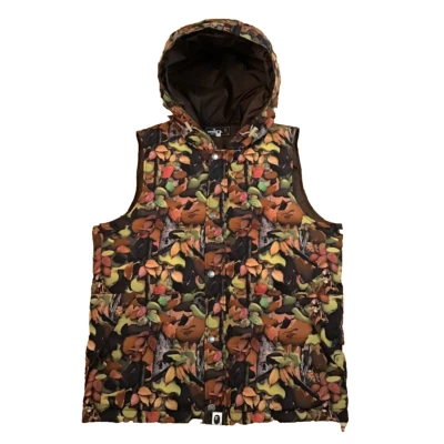 BAPE Aoyama limited hoodie down vest village camo A Bathing Ape Size L 2504SY - Image 1 of 4