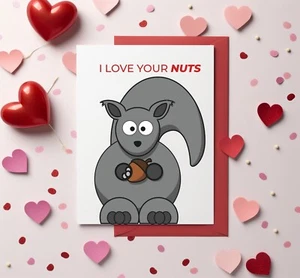 Tarjeta divertida del día de San Valentín tarjeta grosera esposo esposa novio novia BCR461 - Imagen 1 de 3