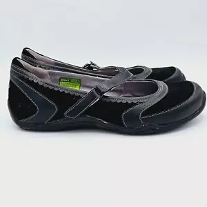 Scarpa donna Ahnu taglia 7 piatta Mary Jane nera cinturino pelle regolabile - Foto 1 di 14