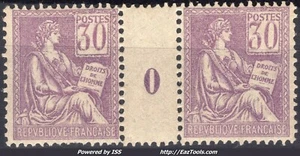 FRANCE TYPE MOUCHON N° 115 MILLESIME 0 NEUF * AVEC CHARNIERE - Picture 1 of 2