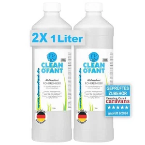 CLEANOFANT Abflussfrei ROHRREINIGER Konzentrat 2 stk. Haar Geruch Ex Chlorfrei - Bild 1 von 8