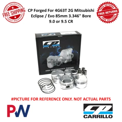 CP Forjado Para 4G63T 2G Mitsubishi Eclipse / Evo 85mm 3.346" Diámetro 9.0 o 9.5 CR Foto 1 de 3