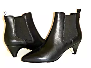 Sam Edelman Women Pointed Toe Kone Heel Bootie Back Real Leather Sz 7.5, 8.5, 10 - Picture 1 of 8