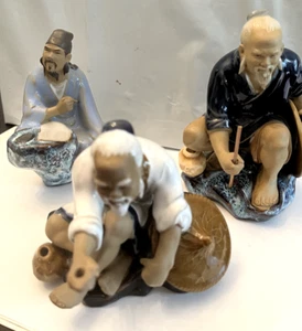 Konvolut 3 alte chinesische Mudman Keramik Firigen - Bild 1 von 7