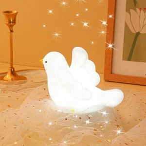 Creative Peace White Dove Night Light LED Bedroom Study Bed Night Light - Picture 1 of 5