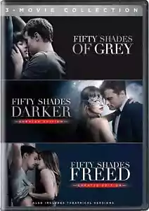 Fifty Shades Of Grey 3 Trilogy Movie Collection DVD Theatrical Version NEW USA - Picture 1 of 3