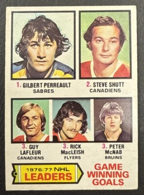 1977-78 O-Pee-Chee OPC Hockey - #7 Game Win Goals - Perreault - Buffalo Sabres - Image 1 of 2