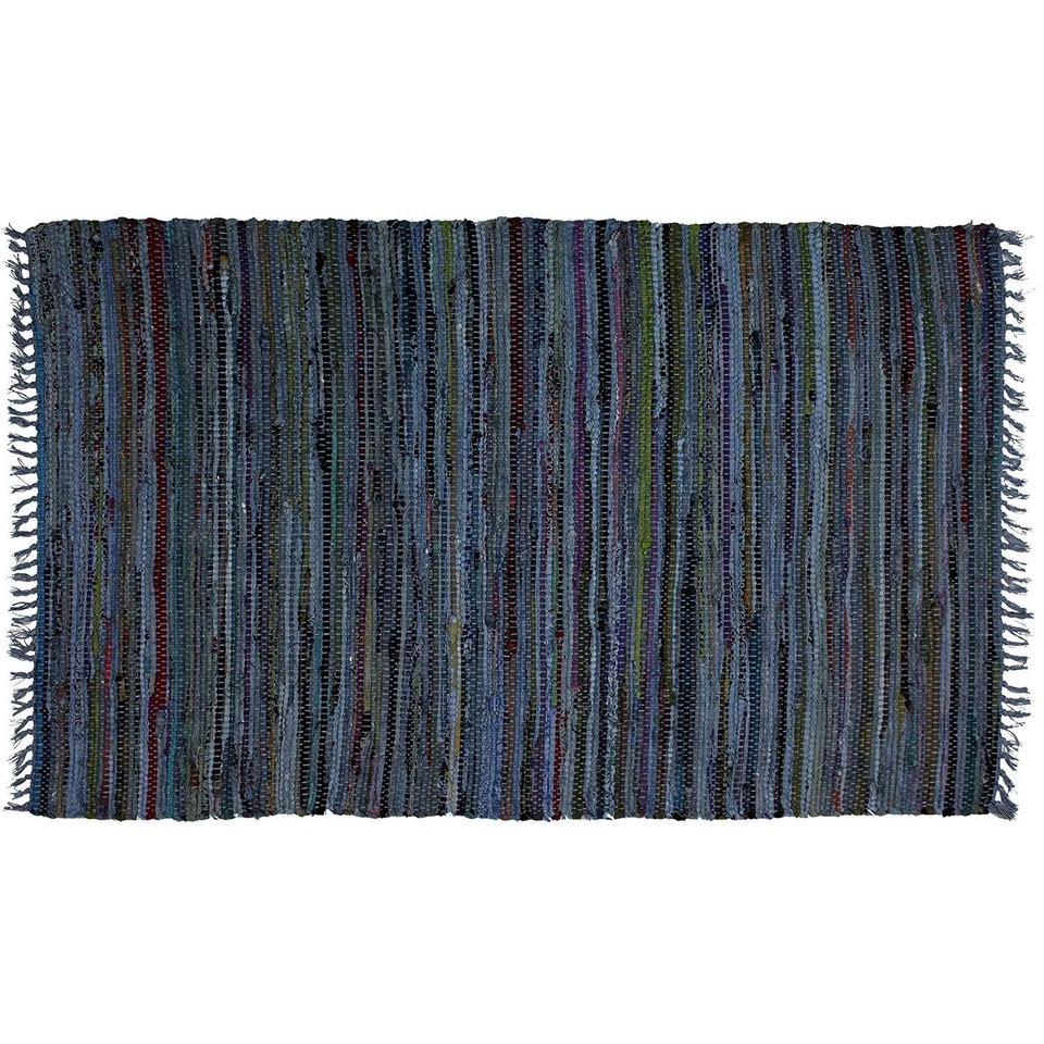 Alfombra Sturbridge Country Rag en denim 30" x 50" Foto 1 de 2