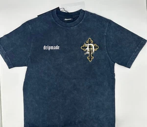 T-shirt Dripmade amity gradient boxy fit lavaggio navy - Foto 1 di 4