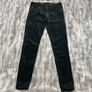 AG Pants Womens 30R Black Corduroy Farrah High Rise Skinny Adriano Goldschmied - Picture 1 of 15