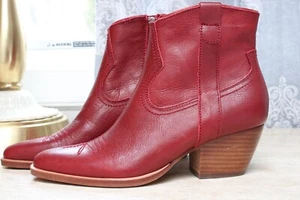 Dolce Vita - Leather Ankle Booties - Silma - Red - 6 - Picture 1 of 8