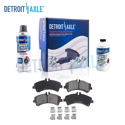 Rear Ceramic Brake Pads w/ Hardware for Freightliner Mercedes-Benz Sprinter 3500 - Image 1 of 4
