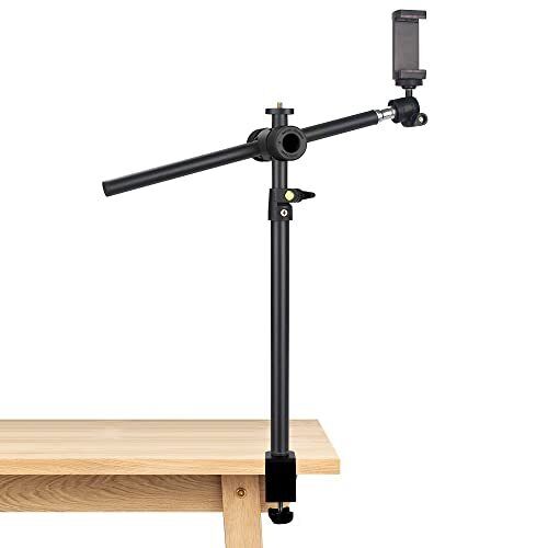 JEBUTU Overhead Camera Mount Desk Stand with 360Â° Adjustable Holding Arm Flexib