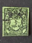 timbre Allemagne german Oldenbourg oldenburg 1/2s vert 1852 yt 1 cote 1500 euros