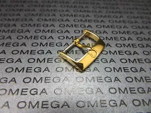 Nuova fibbia OMEGA in acciaio inox 18 mm autentica placcata oro lucido 18 mm O - Foto 1 di 2