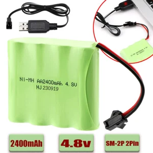 4,8V NiMH Akku 2400mAh Wiederaufladbar AA Batterie mit SM Stecker für RC Auto - Bild 1 von 12