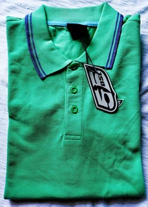 POLO 55DSL MURRA VERDE RIGHE BLU - L - POLO GREEN BLUE NAVY STRIPES by DIESEL - Imagen 1 de 4