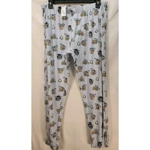Star Wars Pajama Pants Womens Sz 1x Grogu Mandalorian Joggers Graphic Print Pjs - Picture 1 of 6