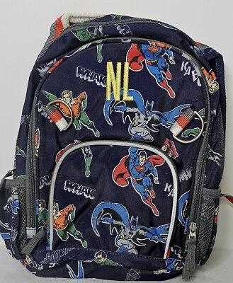 Mochila escolar Pottery Barn Batman Disney Liga de la Justicia + Lápiz CAse BAg regalo Foto 1 de 4