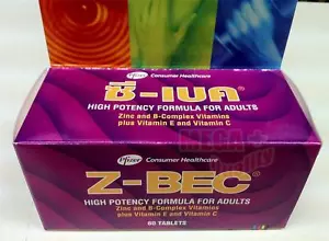 Z-BEC Multivitamins and Multimineral HIGH POTENCY FORMULA FOR ADULTS 60 Tablets - Picture 1 of 3