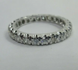 Platin Ewigkeit Ehering natürlicher Diamant = 1,25 Karat F-SI1/VS2 Wert = 6.000 $ + - Bild 1 von 11