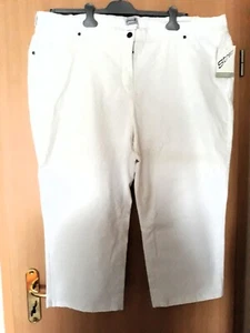Stretch- Hose Gr 56 Weiß Kurzgröße 27 Baumwolle Elastan ungetragen mit Etikett - Bild 1 von 1