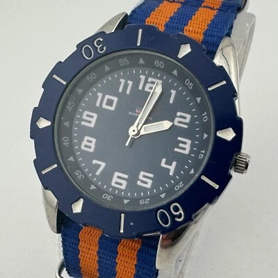 Reloj de Cuarzo US Polo Assn Mujer Plateado Azul Bisel Giratorio Analógico Batería Nueva Foto 1 de 4