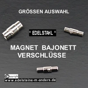 Bajonettverschluß Bajonett Magnet Verschluss Schmuck Leder Band Ketten Edelstahl - Bild 1 von 4