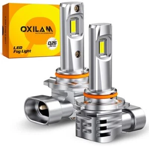 9145 OXILAM 9140 H10 LED Fog Light Bulbs 6500K Xenon White Lamp For Ford F-150 - Picture 1 of 11