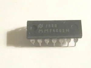 1pcs MM74C02N Quad 2 input NOR gate PDIP14 National SC - Imagen 1 de 1