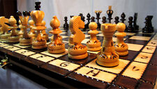 Schach, Dekoratives Schachspiel aus Holz PEARL Schachbrett 34x34 cm