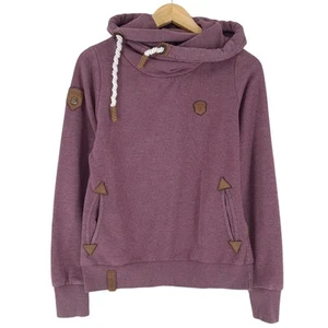 Naketano Hoodie Hooded Jumper Women Burgundy Red Cotton Gq0 Size M - Picture 1 of 9